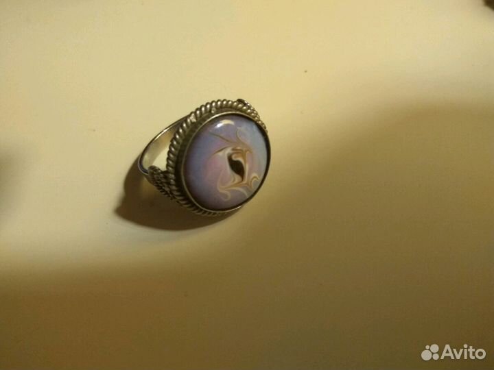 Кольцо с финифтью