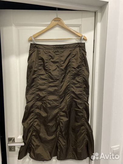 Винтажная юбка макси из плащевки