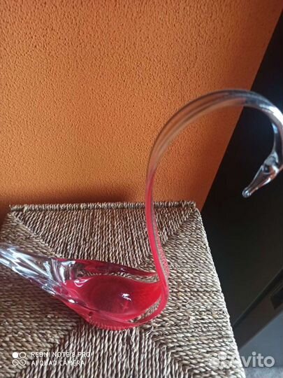 Лебедь из цветного стекла СССР