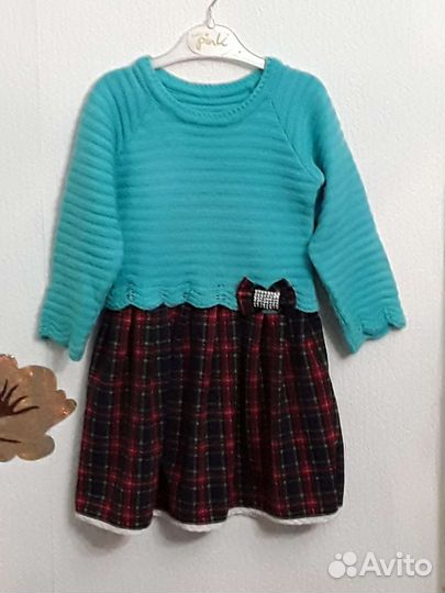 Платье для девочки, тёплое