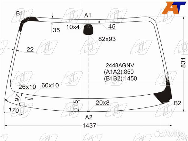 Стекло лобовое BMW 1-series