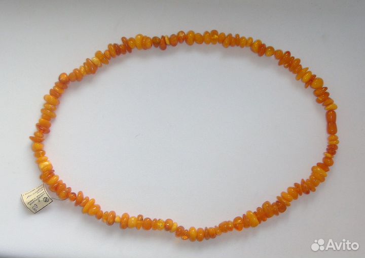 Янтарные Бусы Натуральный Янтарь Ириски 55 грамм
