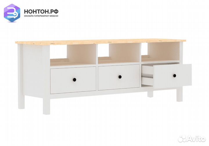 Тумба под тв khimki белая / натуральная