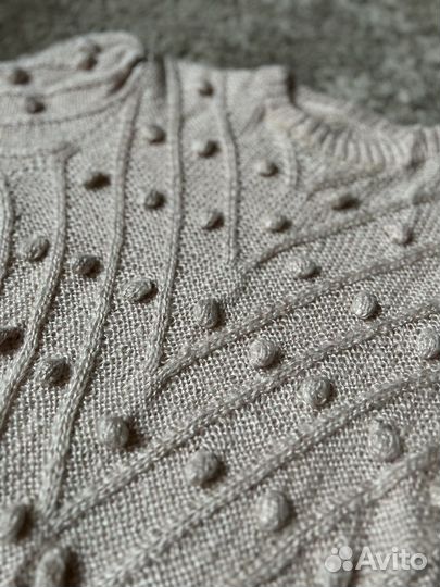 Свитер ручной работы ангора/шёлк/шерсть