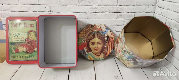 Жестяные коробочки-ретро