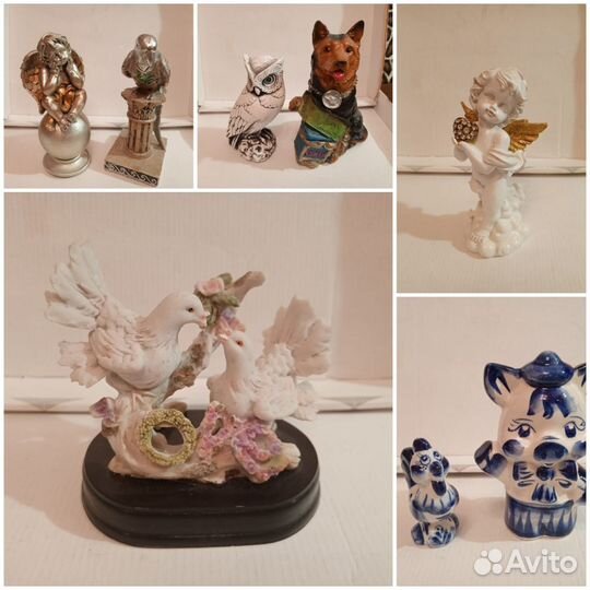 Статуэтка животные, слон, ангел, медведь, пантера