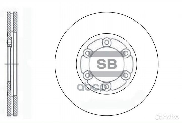 SD2025 диск тормозной перед. 256x24/24 BMW X3