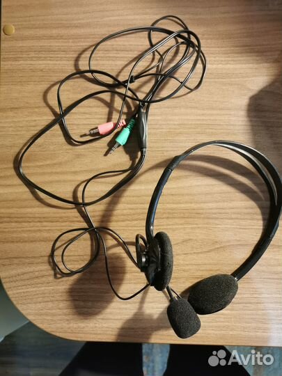 Наушники с микрофоном Defender с двумя входами