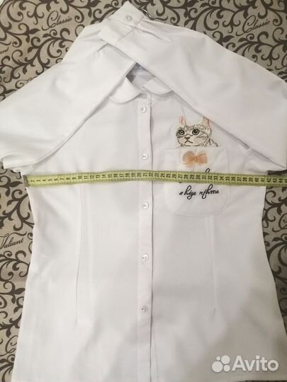 Блузка белая школьная для девочки