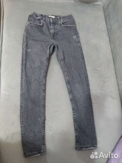 Джинсы для девочки серые