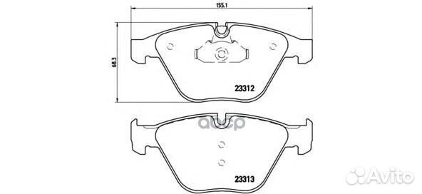 Колодки торм.пер. BMW 5/6/7