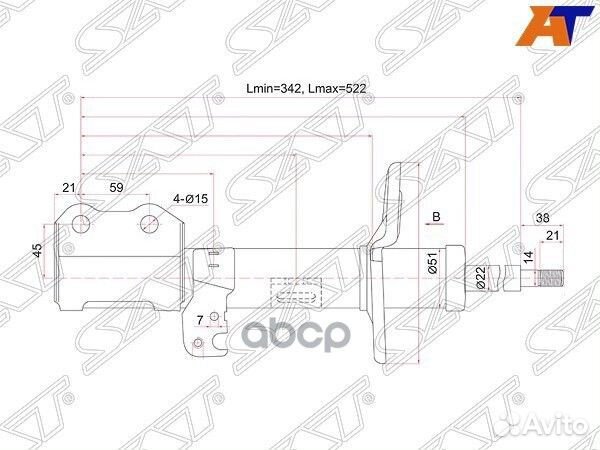 Стойка передняя toyota allion/premio 07- RH
