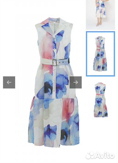 Платье летнее рр 46 лен