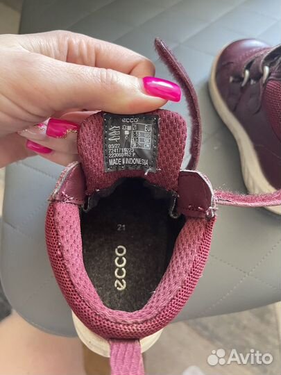 Ботинки демисезонные ecco для девочки 21