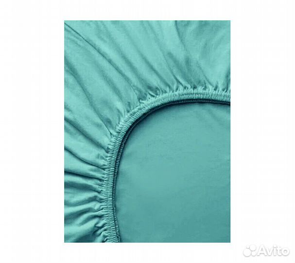 Простынь GoodNight Трикотаж 180х200х20 Зеленый на