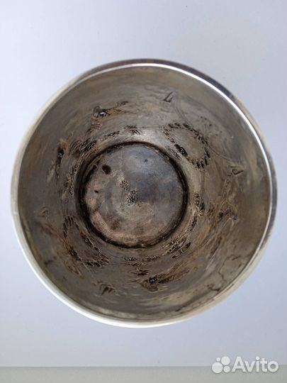 Стакан фигурный с орлами, серебро 84 пробы.1791г