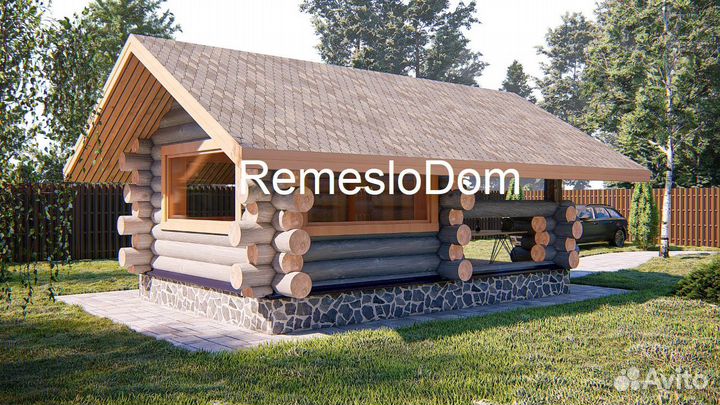 Беседка 5 на 3 из сосны kelo