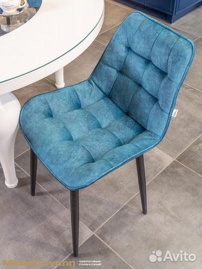 Мягкие кухонные велюровые стулья