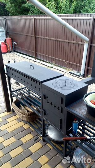 Мангал с печкой