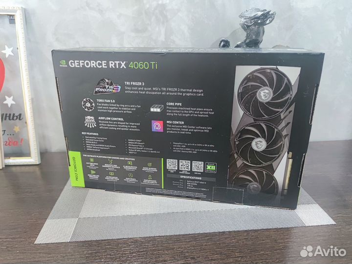 Новая Msi GeForce RTX 4060 TI gaming X slim