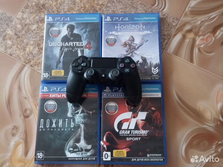 Игровая приставка ps4 + 8 игр