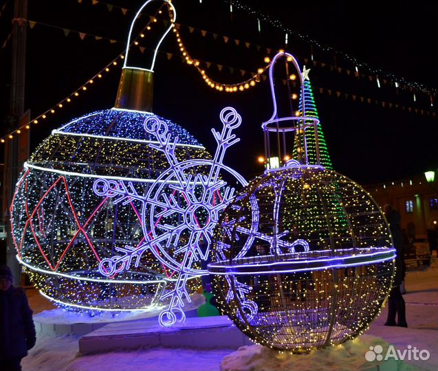 Городское оформление световыми фигурами