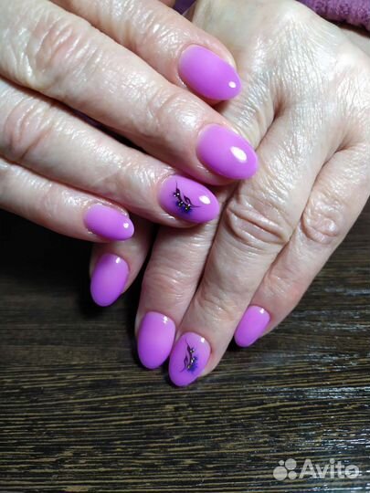 Покрытие шеллак,наращивание ногтей,титановая нить