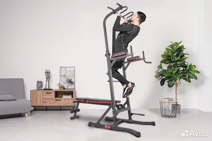 Турник-пресс-брусья со скамьей юникс 150P