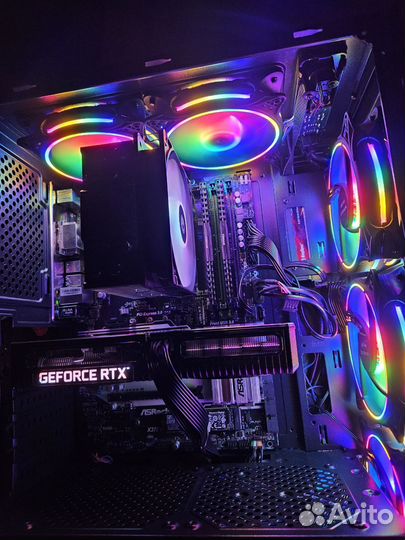 Мощный игровой комп ryzen 5 2600/RTX 3060/DDR4 16G