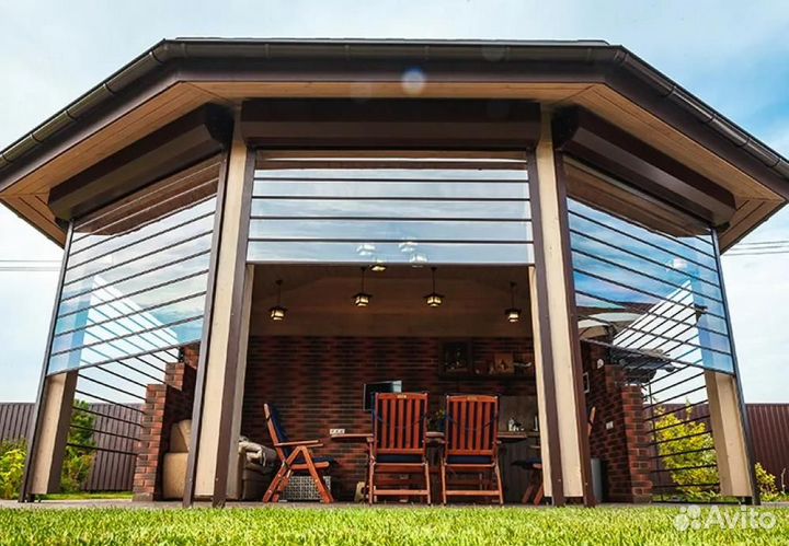 Рольставни прозрачные из поликарбоната или стекла