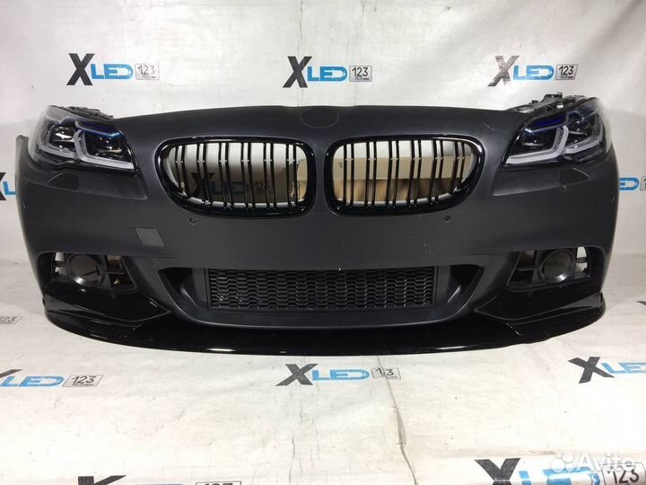 Бампер BMW F10 M пакет + фары BMW F10 в стиле G30