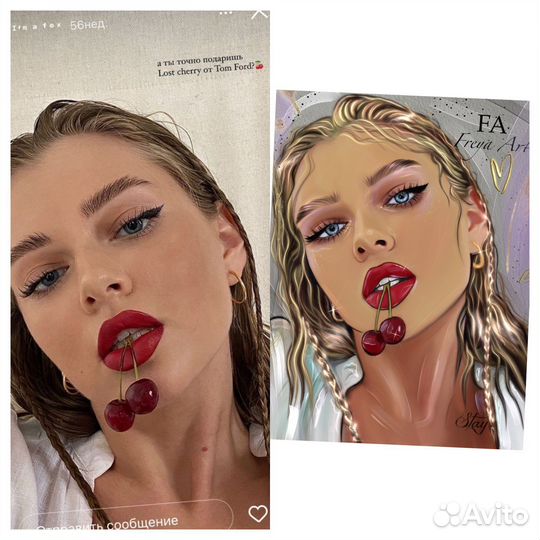 Портреты Арты на заказ на холсте