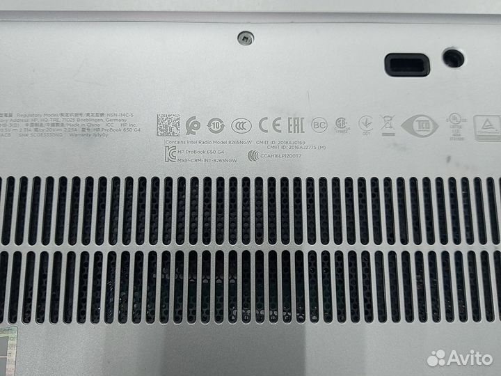 Ноутбук hp pribook 650 g4