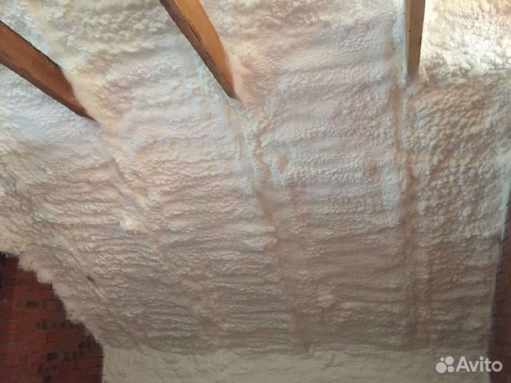 Утепление потолка ППУ от 100м2