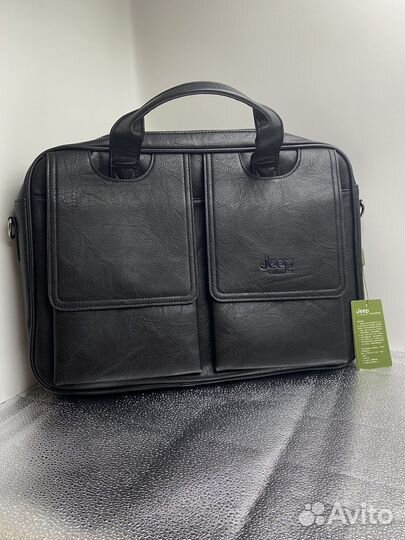 Сумка кожаная для ноутбука 17