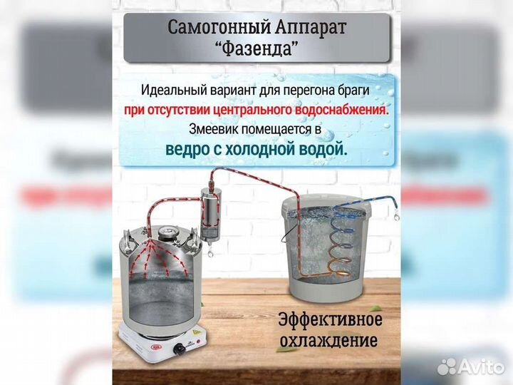 Самогонный аппарат непроточный Фазенда 12 л