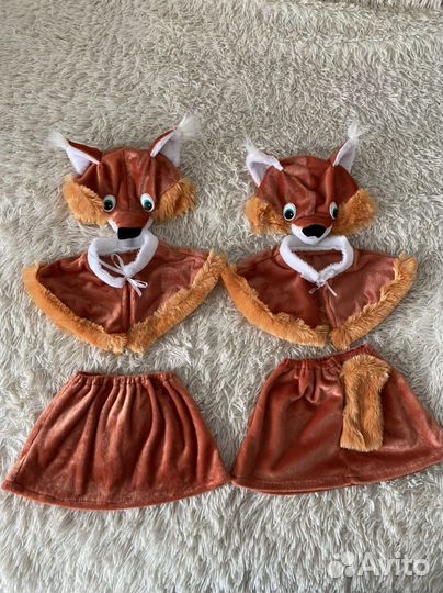 Костюм белки для двойни на 2-7 лет
