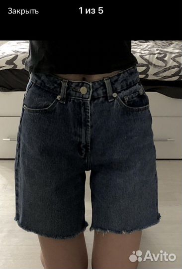Шорты джинсоаые бермуды женские
