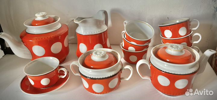 Чайный сервиз СССР в горох