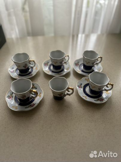 Фарфоровый кофейный набор cobalt