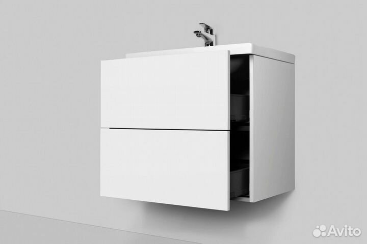 Тумба Am.Pm GEM 60см подвесная (с раковиной) белый