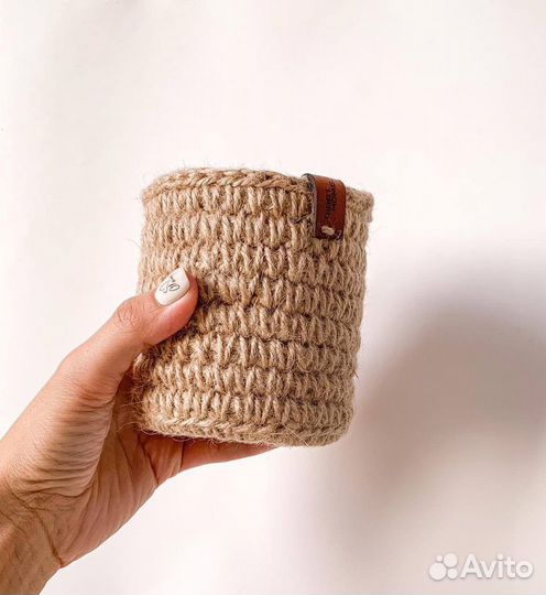 Корзинка джутовая