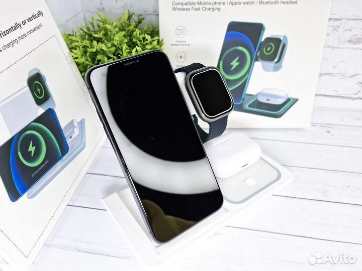 Беспроводная зарядка 3 в 1