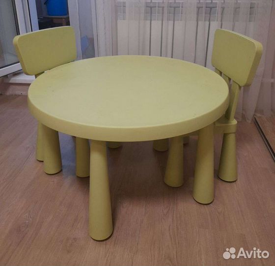 Детский стол и стул IKEA маммут