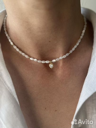 Колье чокер из натуральных камней