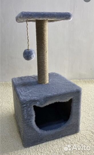 Когтеточка с домиком для котика