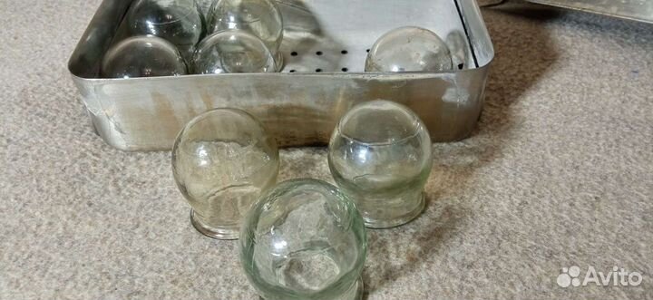 Тонометр 2 шт, банки медицинские, аптечка СССР