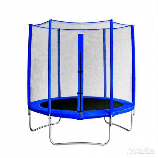 Батут с сеткой. Trampoline 10, синий 3м