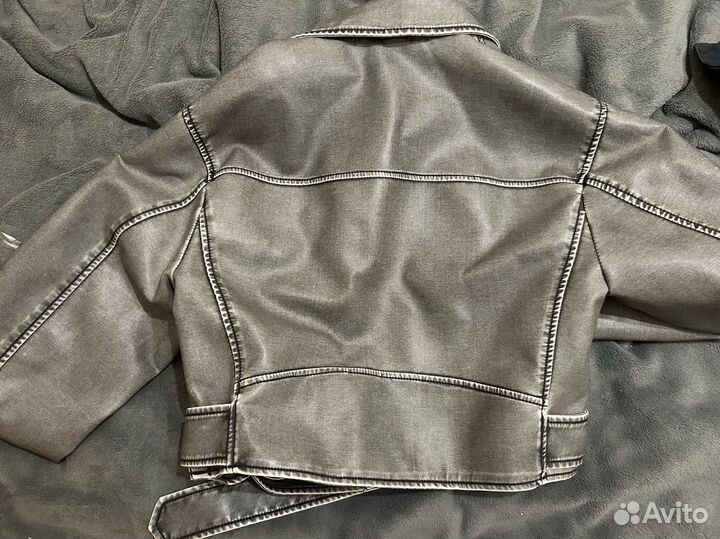 Кожаная куртка косуха женская