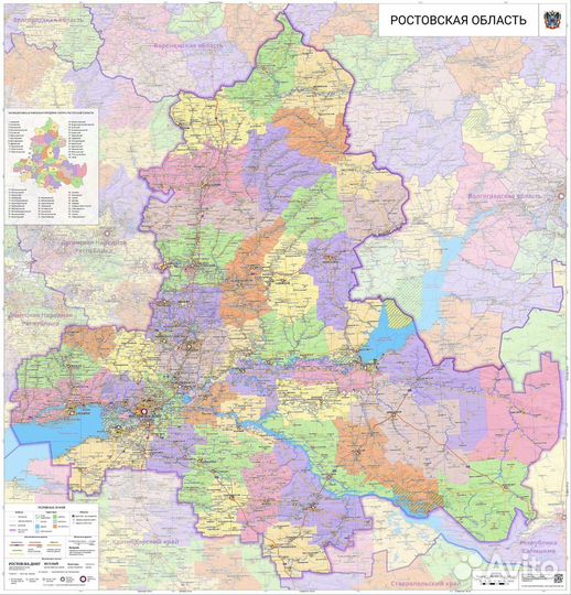 Карта Ростовской области